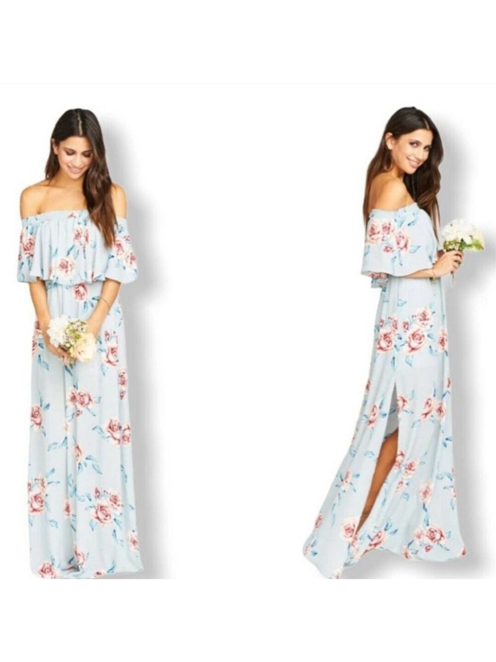 NWOT Show Me Your MuMu Hacienda Maxi Floral Off The Shoulder Dress Large